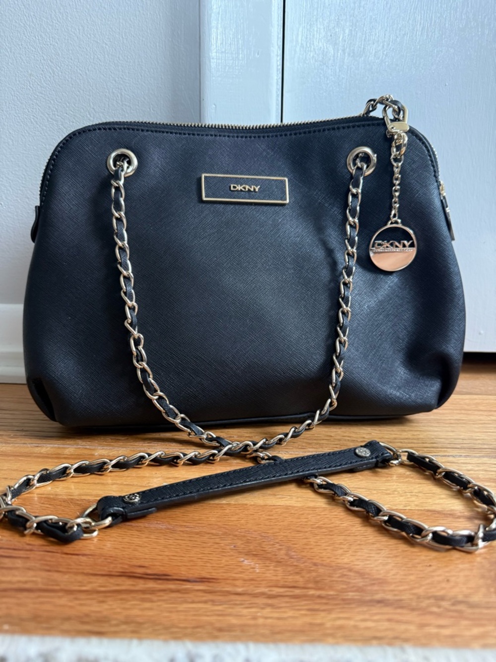 DKNY Black Chain-Handle Shoulder Bag. Dust bag included!